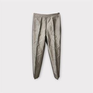 Barraza Style Elegant Women's Gray Silver silk Trousers size 4